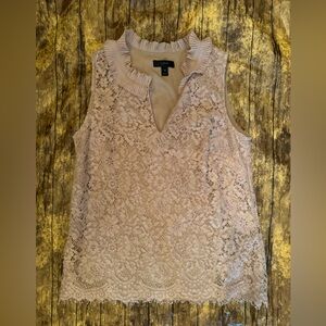 NWOT J Crew Sleeveless Lace Top XS